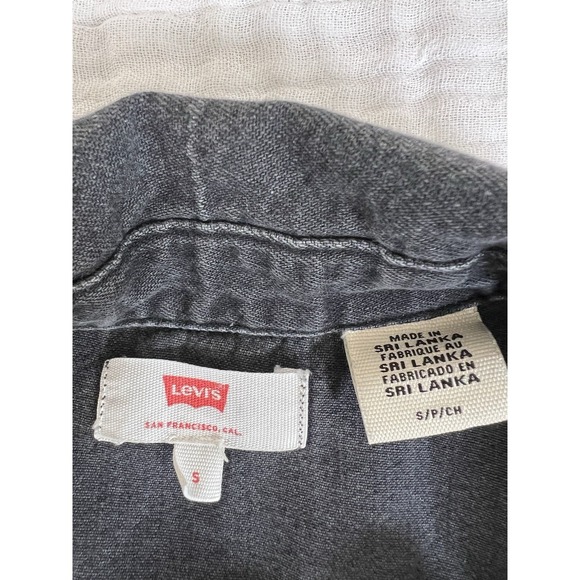 Levi's Women's Aubrey Vest Denim Dress Black Sz S 100% Cotton - Picture 2 of 6